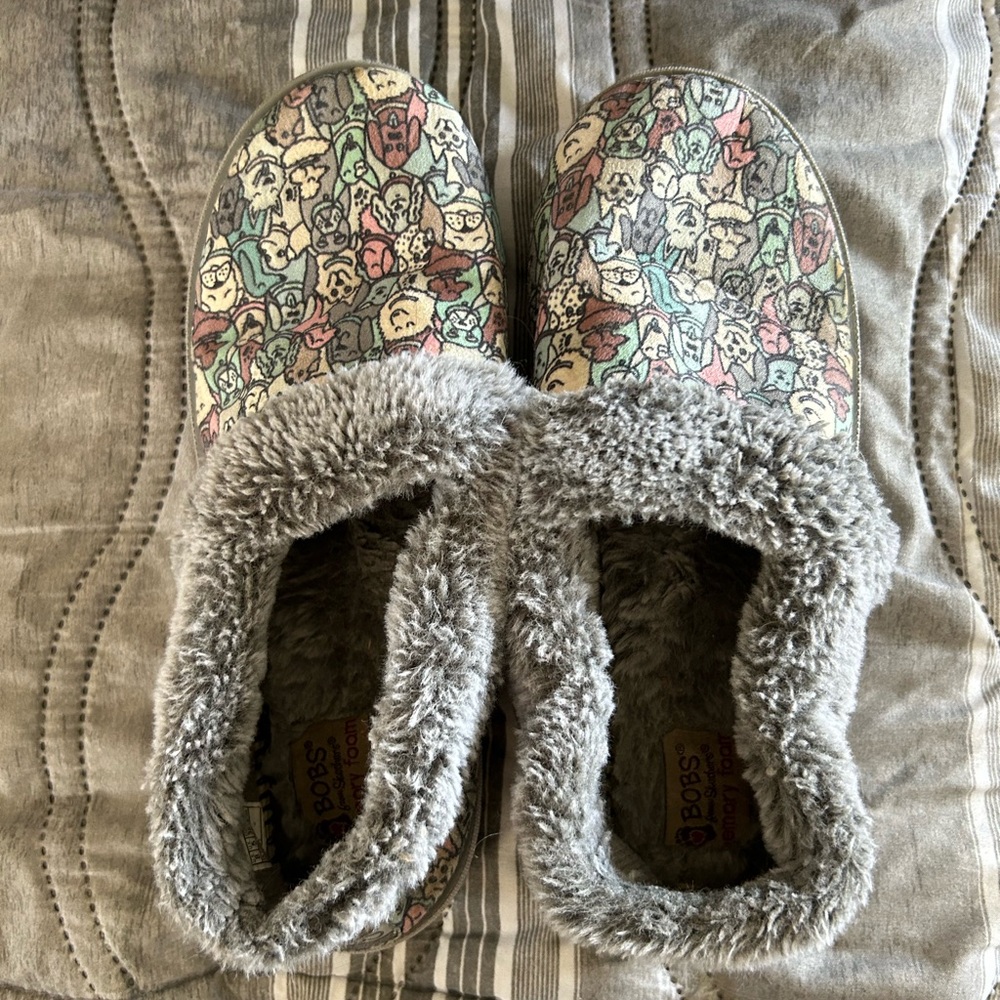 BOBS from Skechers Multicolor Furry Slippers